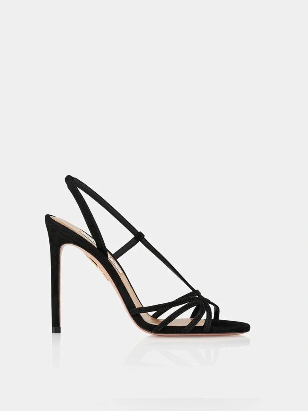 Aquazzura Talk To Me 105 Black Suede Stiletto Sandal - great condition, size 39 - Picture 13 of 13